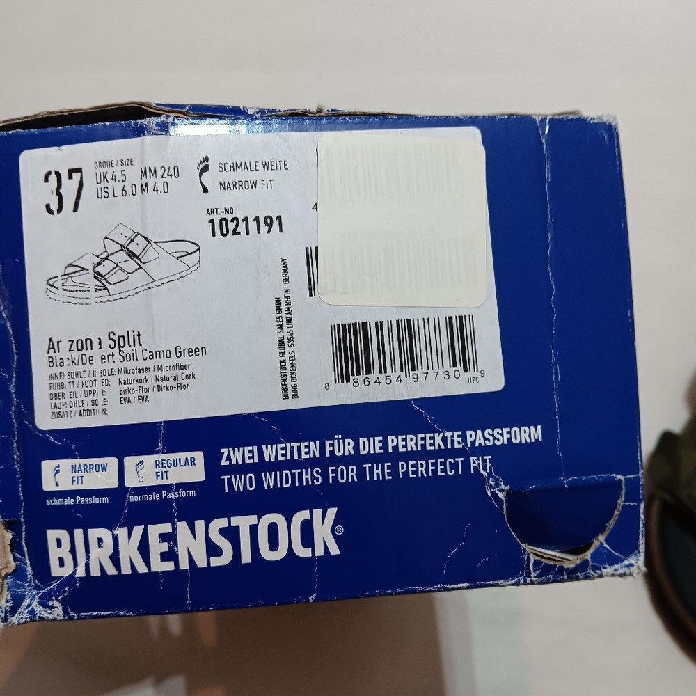 Birkenstock ARIZONA Split Sandals Black/Camo Ladies 6, Mens 4, EU37 1021191 Narr - Picture 2 of 8